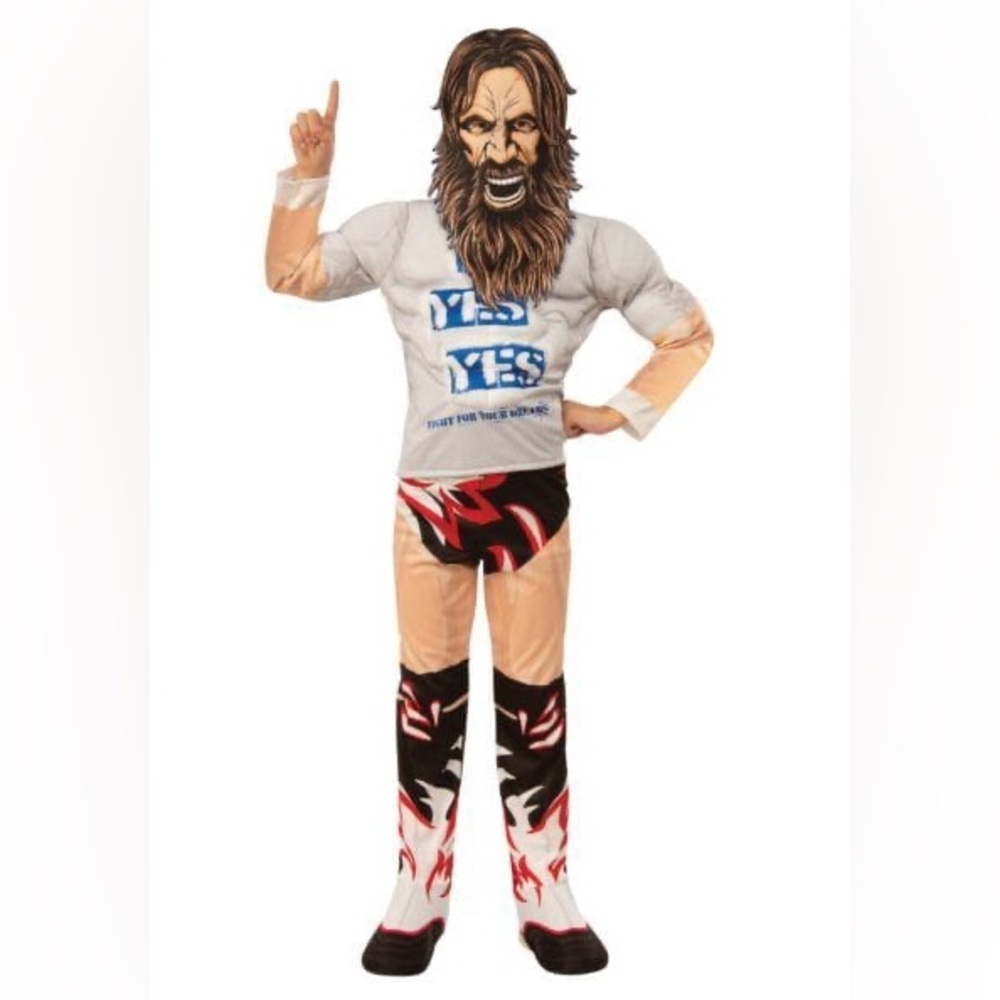 Daniel Bryan Muscle Chest Rubie’s Padded Jumpsuit Mask Costume Boy S 4-6